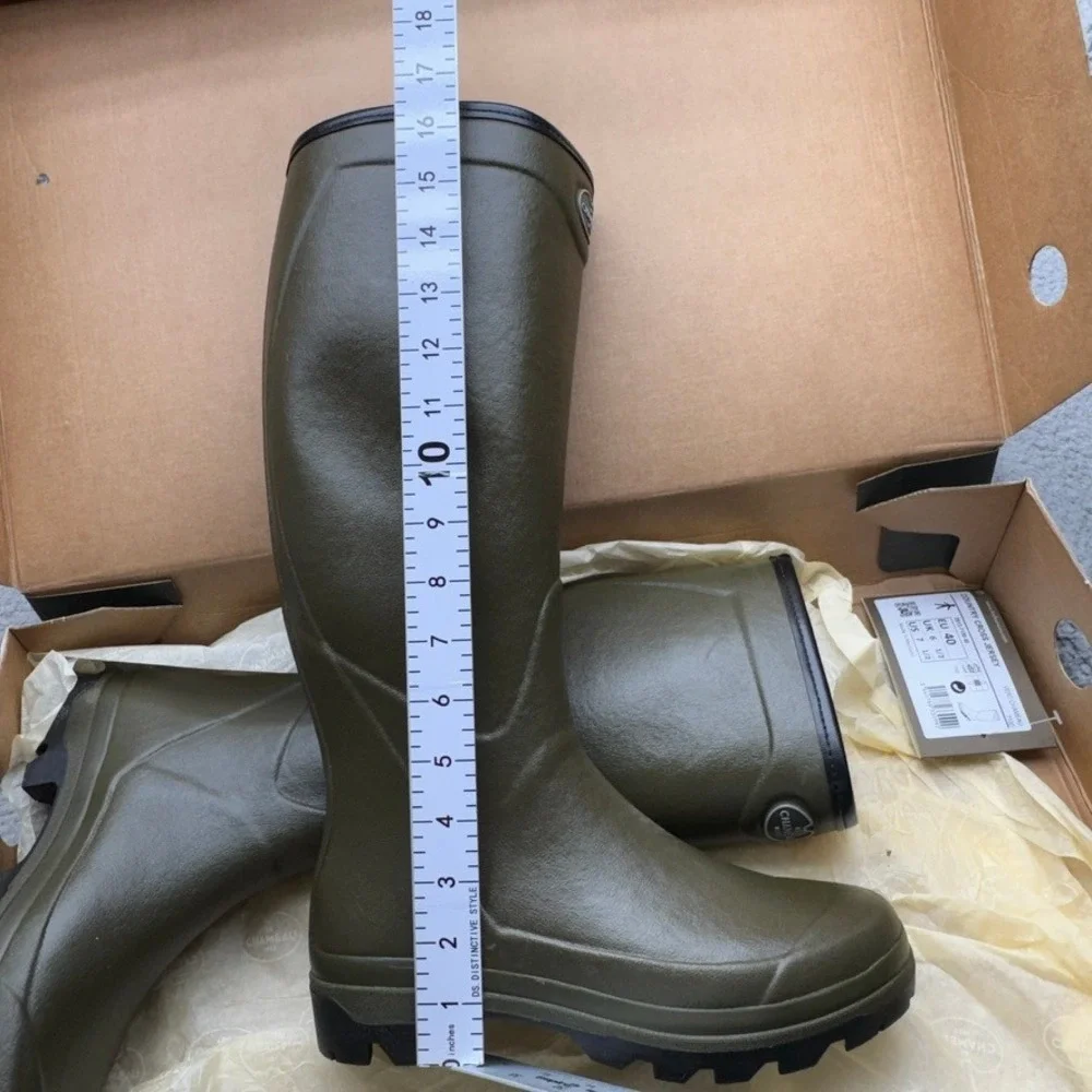 Le Chameau Boots Country Cross Jersey Mens 7.5 Waterproof Rubber Wellington